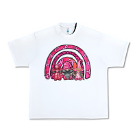 White breast cancer rainbow gnomes Urban Heavy Tee - FaDigitalArtStudio