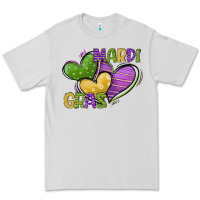 Dove Grey mardi gras heart Premium Tee - CowGirlArtShop