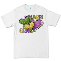 White mardi gras heart Premium Tee - CowGirlArtShop