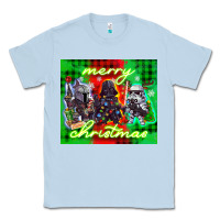 Dusty Blue merry christmas gnomies Classic Tee - CowGirlArtShop