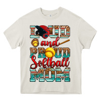Cream loud and proud softball mom Heavy Core Tee - RanaPortraitStore