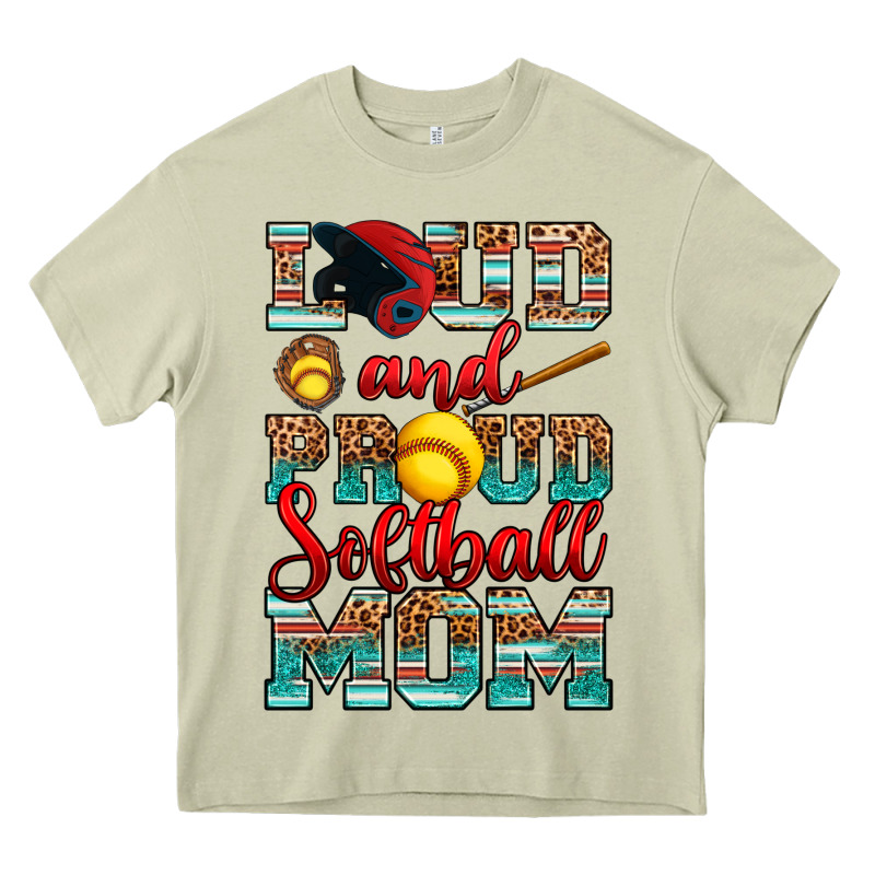 Loud And Proud Softball Mom Heavy Core Tee by RanaPortraitStore | Teevron