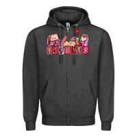 Charcoal Heather valentines day teacher Zipper Hoodie - AdoDesignShop