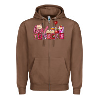 Chestnut valentines day teacher Zipper Hoodie - AdoDesignShop