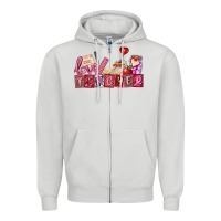 Dove Grey valentines day teacher Zipper Hoodie - AdoDesignShop