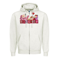 Oatmeal Heather valentines day teacher Zipper Hoodie - AdoDesignShop