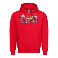 Red valentines day teacher Zipper Hoodie - AdoDesignShop