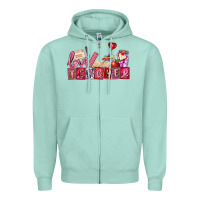 Seafoam valentines day teacher Zipper Hoodie - AdoDesignShop