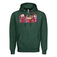 Valentines Day Teacher Zipper Hoodie | Teevron