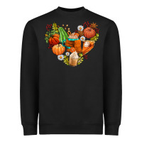 Black pumpkin and latte with fall Heavyweight Sweatshirt - AdoDesignShop