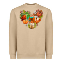 Mushroom pumpkin and latte with fall Heavyweight Sweatshirt - AdoDesignShop