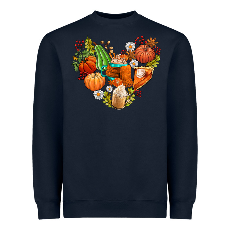 Pumpkin And Latte With Fall Heavyweight Sweatshirt by AdoDesignShop | Teevron