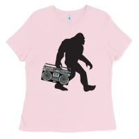 Bubblegum Pink bigfoot beatbox boom box retro   bigfoot boom box Ladies Tee - DesigneFamous
