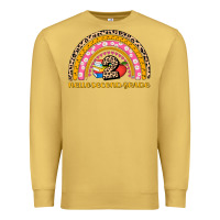 Antique Gold back to school rainbow hello second grade Premium Sweatshirt - AdoDesignShop