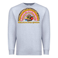 Heather Grey back to school rainbow hello second grade Premium Sweatshirt - AdoDesignShop