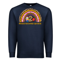 Navy back to school rainbow hello second grade Premium Sweatshirt - AdoDesignShop