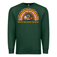 Sports Green back to school rainbow hello second grade Premium Sweatshirt - AdoDesignShop