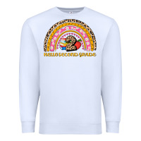 White back to school rainbow hello second grade Premium Sweatshirt - AdoDesignShop