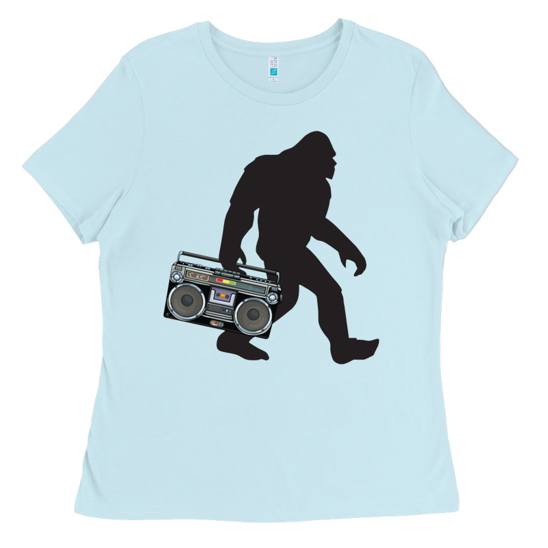 Bigfoot Beatbox Boom Box Retro   Bigfoot Boom Box Ladies Tee by DesigneFamous | Teevron