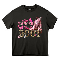 Asphalt Give Cancer the boot Cancer Awareness Heavy Core Tee - HowdyJamesFarm