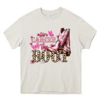 Cream Give Cancer the boot Cancer Awareness Heavy Core Tee - HowdyJamesFarm