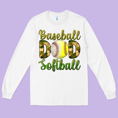Baseball Dad Softball Long Sleeve Tee Designed By Bundleandbundleshop