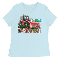 Baby Blue I dig Easter Day Ladies Tee - HowdyJamesFarm