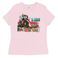 Bubblegum Pink I dig Easter Day Ladies Tee - HowdyJamesFarm