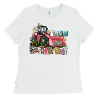 White I dig Easter Day Ladies Tee - HowdyJamesFarm