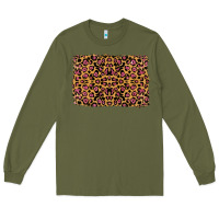 Army Green leopard glitter background Long Sleeve Tee - RanaPortraitStore