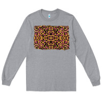 Heather Grey leopard glitter background Long Sleeve Tee - RanaPortraitStore