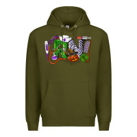 Army Green Halloween RN Registered Nurse Premium Hoodie - LillyAllenDesigns