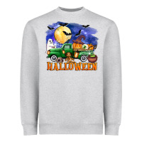 Heather Grey halloween truck Heavyweight Sweatshirt - AdoDesignShop