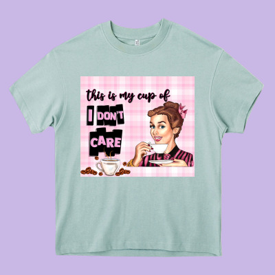Retro Housewife Heavy Core Tee Designed By Tumblerdesignbyshophia