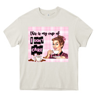 Cream retro housewife Heavy Core Tee - TumblerDesignByShophia