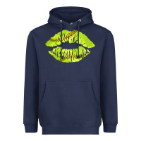 Navy softball lips Heavyweight Hoodie - AdoDesignShop