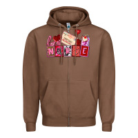 Chestnut valentines day nurse Zipper Hoodie - AdoDesignShop