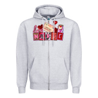 Heather Grey valentines day nurse Zipper Hoodie - AdoDesignShop
