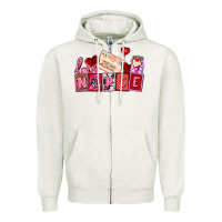 Oatmeal Heather valentines day nurse Zipper Hoodie - AdoDesignShop