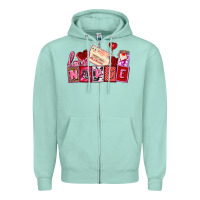 Seafoam valentines day nurse Zipper Hoodie - AdoDesignShop