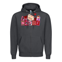 Smoke valentines day nurse Zipper Hoodie - AdoDesignShop