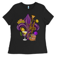 Fleur De Lis Mardi Gras Ladies Tee | Teevron
