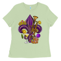 Matcha Fleur de lis Mardi Gras Ladies Tee - HowdyJamesFarm