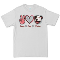 Dove Grey Peace Love Pitties Premium Tee - Jasminsmagicworld