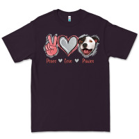 Plum Peace Love Pitties Premium Tee - Jasminsmagicworld