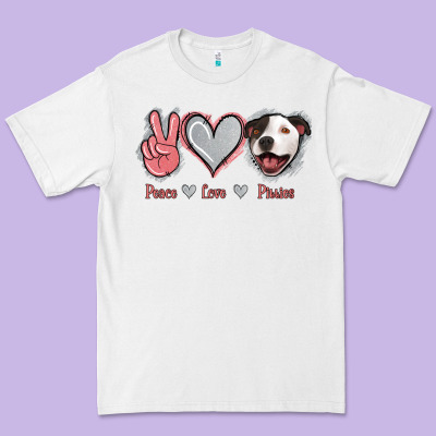 Peace Love Pitties Premium Tee Designed By Jasminsmagicworld