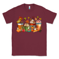 Burgundy fall coffee cups Classic Tee - CowGirlArtShop