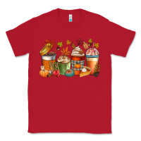 Red fall coffee cups Classic Tee - CowGirlArtShop