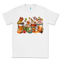 White fall coffee cups Classic Tee - CowGirlArtShop
