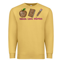 Antique Gold teach love inspire leopard Premium Sweatshirt - AdoDesignShop